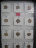 Collection of early Lincoln wheat back pennies