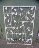 Wrought Iron leaf decorated wall panel 24x34