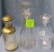 Group of three early decanters