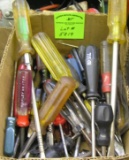 Box full of mechanics screw drivers