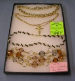 Group of vintage costume jewelry necklaces