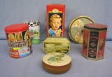 Group of 7 collectible tins