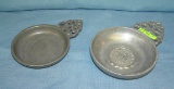 Pair of metal porringers