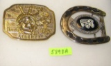 Pair of vintage belt buckles