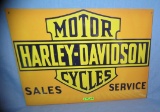 Harley Davidson motorcycle retro style advertising sign