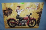 Indian Motorcycle retro style advertising sign