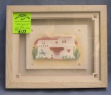 Artist signed framed artwork by Priscilla