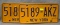 Pair of vintage NY license plates