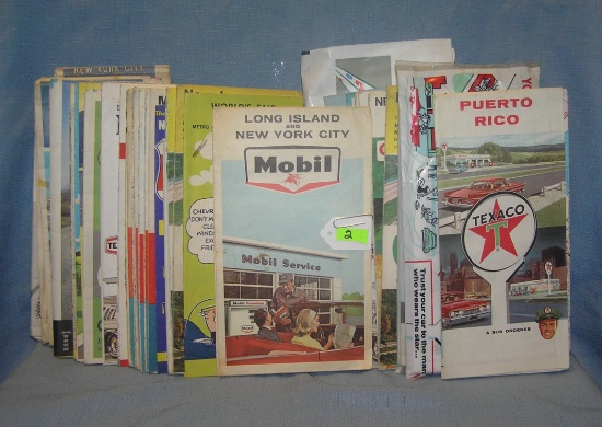 Collection of vintage auto related travel maps