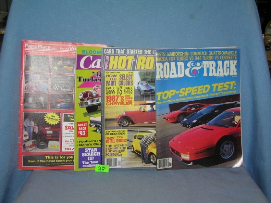 Group of automotive magazines