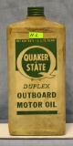 Quaker State outboard motor oil container