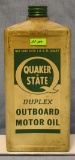 Quaker State outboard motor oil container