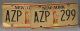 NY license plates with Statue of Liberty