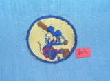 Early Mickey Mouse hand embroidered patch