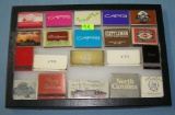 Collection of advertising match books and boxes