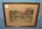 Old covered bridge original framed art work