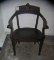 Antique carved arm chair condition as found