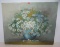 Floral oil on canvas painting signed R. Campton