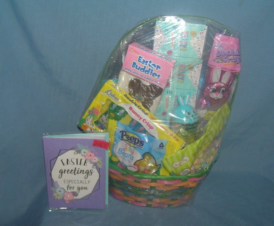 Large Easter themed gift basket, loaded