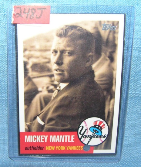 Mickey Mantle Topps reprint all star baseball card