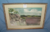 Bluff of the Mississippi original framed art work