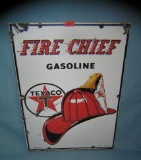 Texaco fire chief gasoline retro style advertising sign