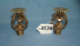 Vintage solid brass fire sprinkler heads dated 1962