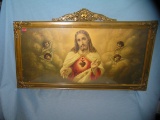Early Sacred Heart of Jesus framed print