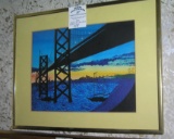 Golden Gate Bridge water color style art work