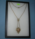 Great early Victorian decorated necklace