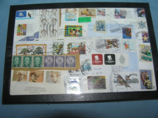 Collection of world wide postage stamps including the US