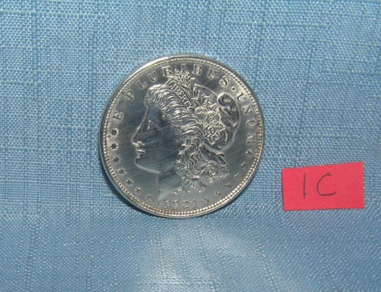1921 Morgan silver dollar very fine condition