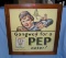 Early football themed 1932 Kellogs Pep cereal store display advertising piece
