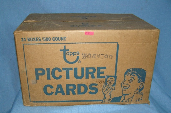 Large unopened case of Topps baseball cards