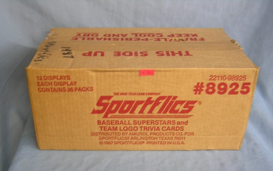 Sportsflics factory sealed unopened case of baseball cards