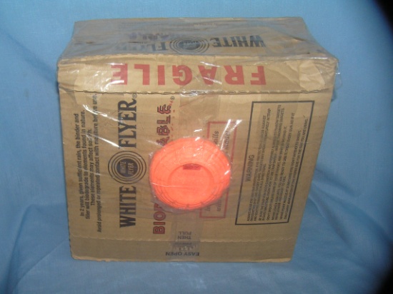 Box of white flyer clay pidgeon targets
