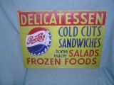 Pepsi Cola delicatessen retro style advertising sign