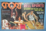 Pair of vintage basketball themed sports magazines