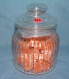All glass country store style candy container