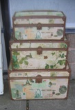 Group of 3 high quality decorative trunks