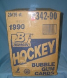 20 boxes of 1990 Bowman premier hockey cards