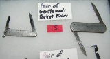 Pair of gentlemen's pocket knives