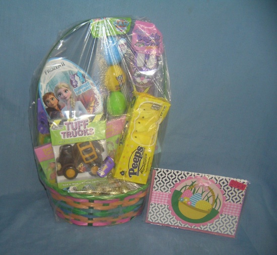 Large Easter themed gift basket, loaded