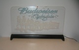 Budweiser Clysdale and beer wagon illuminated sign