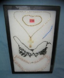 Group of vintage costume jewelry