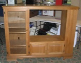 New modern oak entertainment center