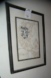 Matted and framed vintage art work