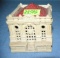 Hand painted cast iron treasury bank building