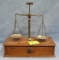 Antique jewelers scale all brass