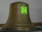 Large solid brass antique fire bell